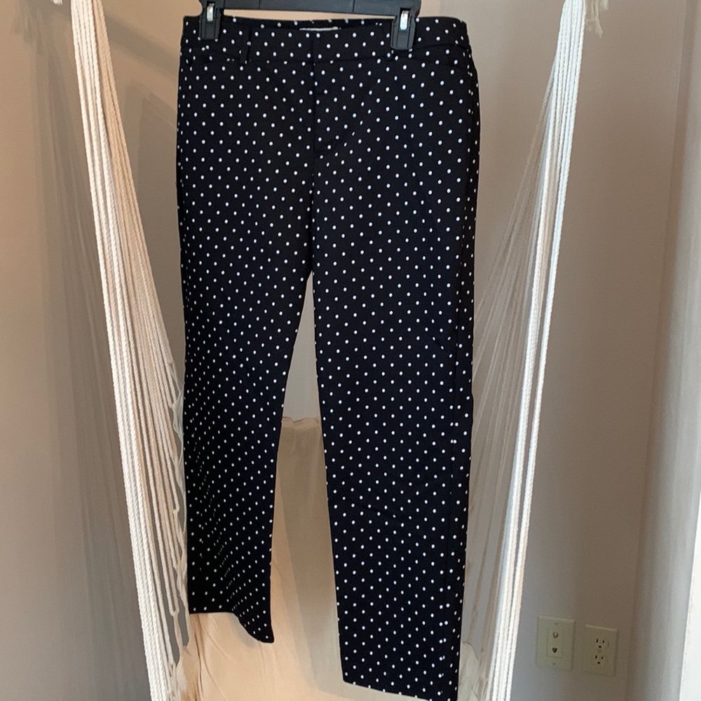 Elle Black Polka Dot Ankle Pants